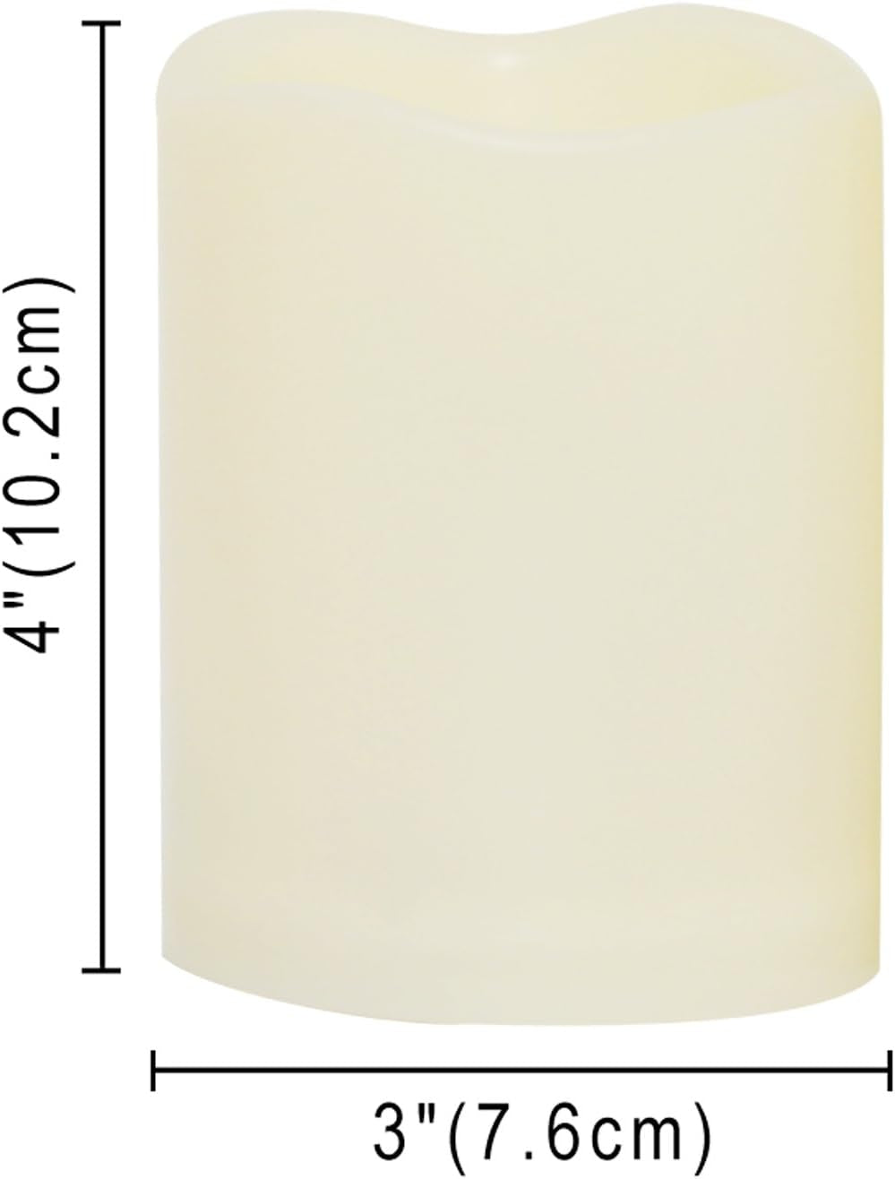 Outdoor Waterproof Battery Operated Flameless LED Pillar Candles | Plastic Flickering Electric Candles with Remote Timer Resin Decorative Lights for Xmas Christmas Wedding Party Decor 3 PCS